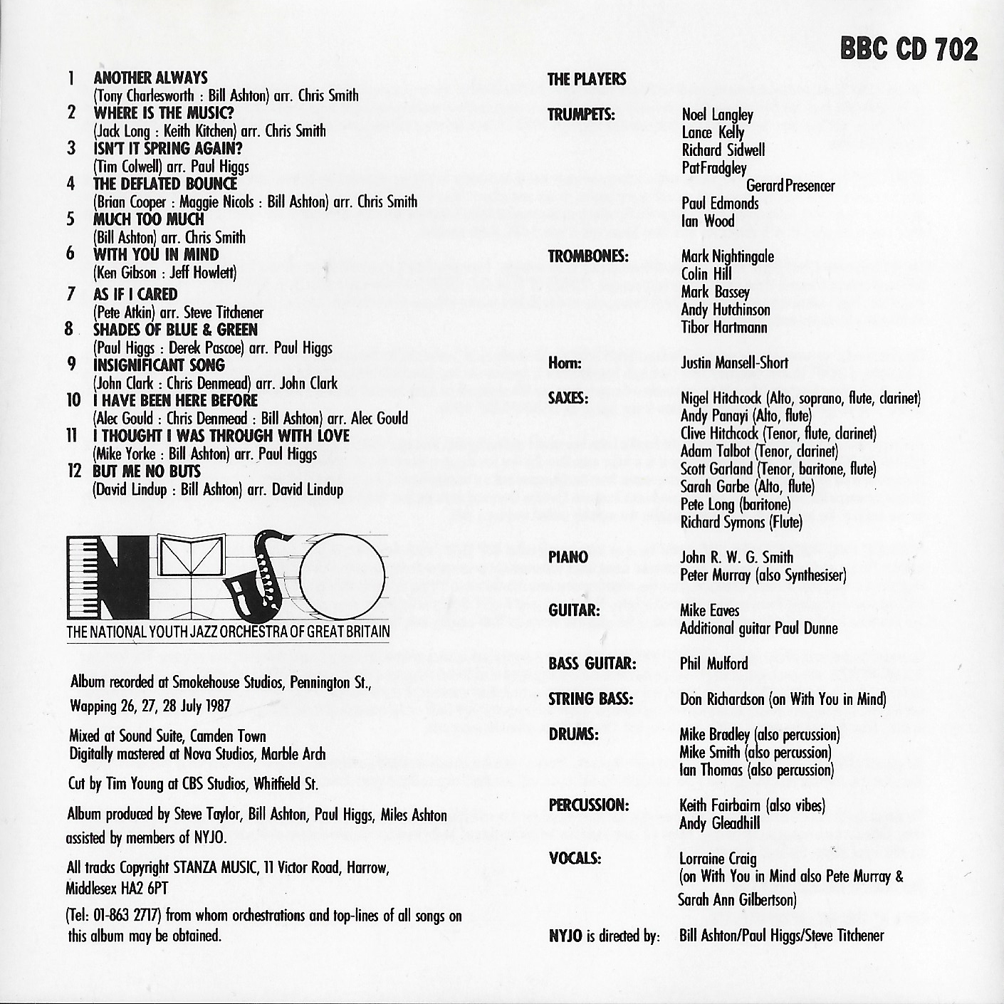 Back cover of BBCCD702